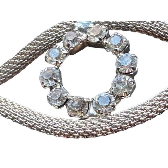 Trimming Shop 48" Long Silver Diamante/Diamond Rhinestones Studded Waist Chain B - Picture 6 of 6